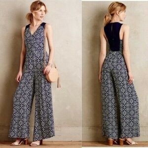 Anthropologie Elevenses Arabesque Jumpsuit